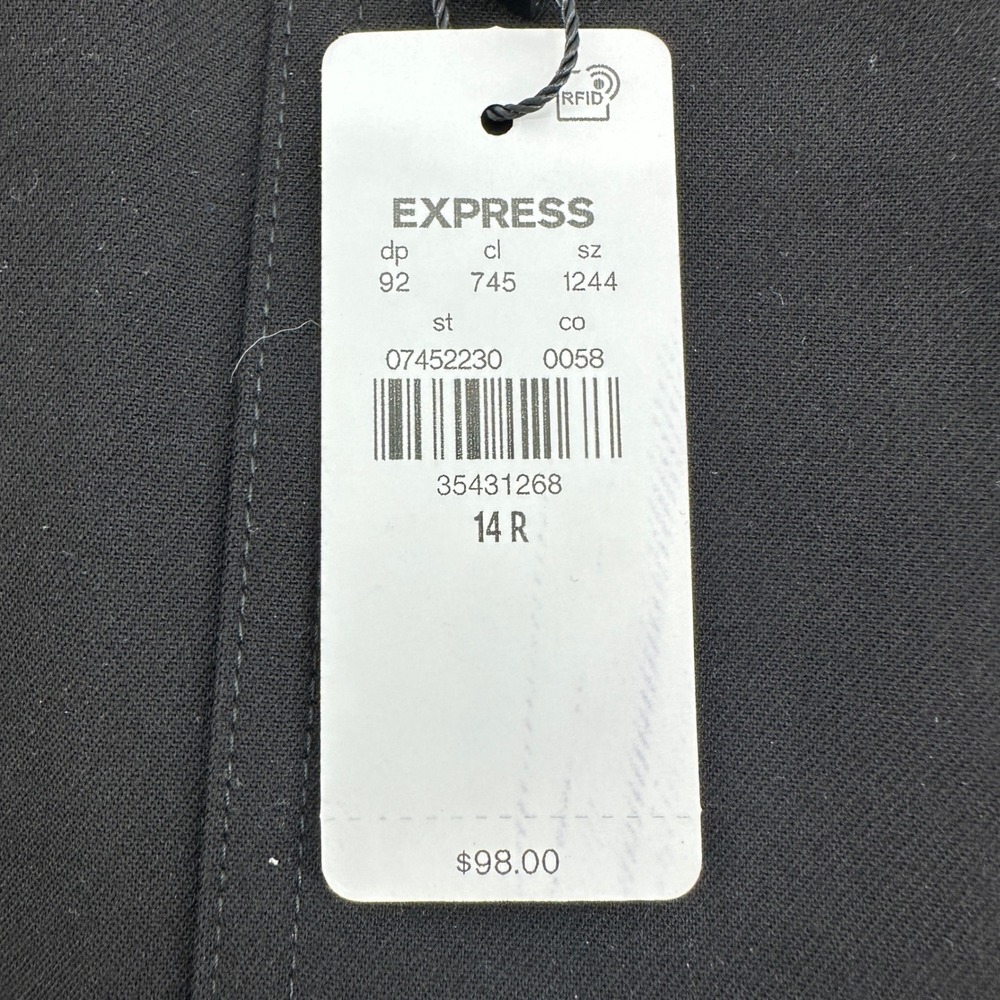 EXPRESS Cargo Pants Super High Waisted Belted Ankle Dark Academia Streetwear 14R - Picture 7 of 14